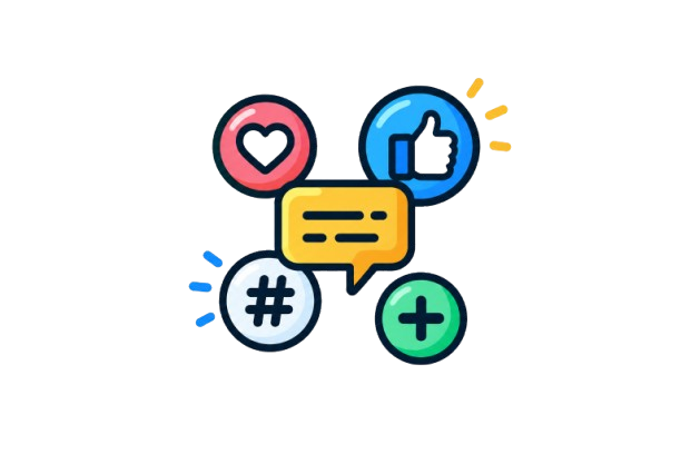Homepage colorful social engagement icons removebg preview